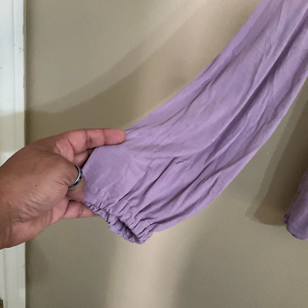 Lauren Ralph Lauren Lilac Long Sleeve Tie Neck Blouse Womens XL Classy Preppy - Picture 4 of 9